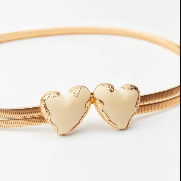 Zara | Accessories | Zara Hearts Stretch Belt | Poshmark